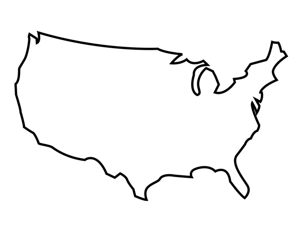 Outline Of The United States   Clipart Best