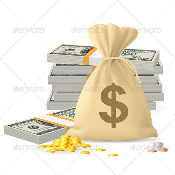 Piles Of Money   Objects Vectors