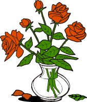 Rose Clipart  Free Graphics Images And Pictures Of Rosebud Vase    