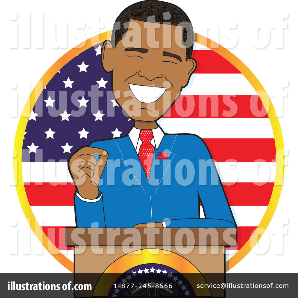 Royalty Free  Rf  Obama Clipart Illustration By Maria Bell   Stock