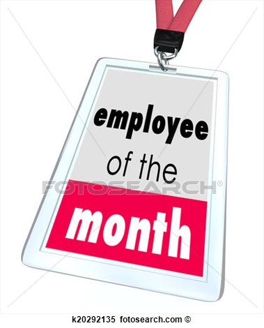 Stock Image   Employee Of The Month Badge Name Tag Top Performer Award