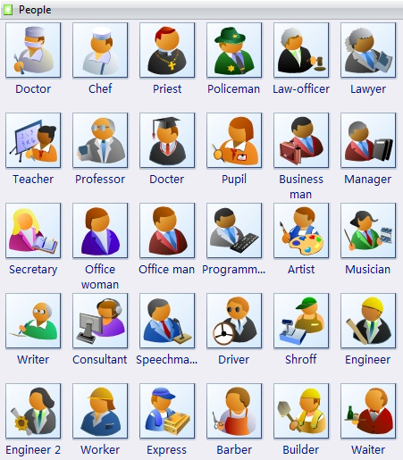 The Following People Clip Arts Are Designed For Organization Charting