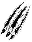 Bobcat Claw Marks Clipart Claws Ripping Paper