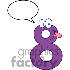 Cartoon Number Eight Royalty Free 5016 Clipart Illustration Of  Num
