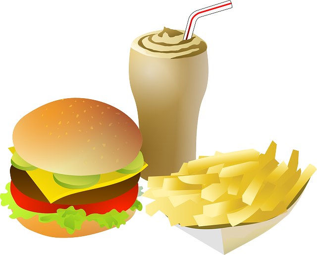 Cheeseburger Drink Fries Food Menu Burger Meal