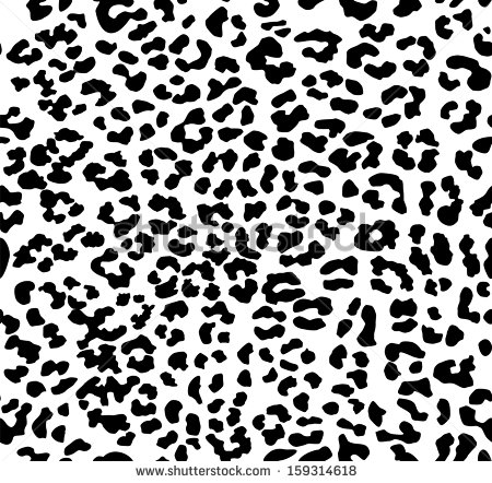 Cheetah Print Outline Seamless Leopard Pattern