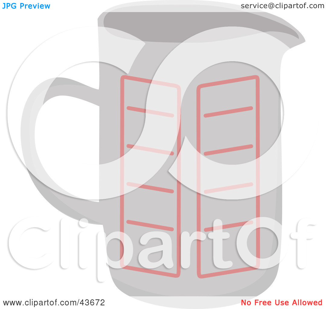 Clipart Illustration Of A White Measuring Cup By Mheld  43672