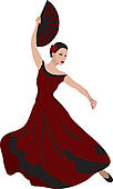 Clipart Of Young Spanish Flamenco Dancer K5642461   Search Clip Art
