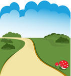 Country Road Background Vector Country Road Red Car On Country Road    