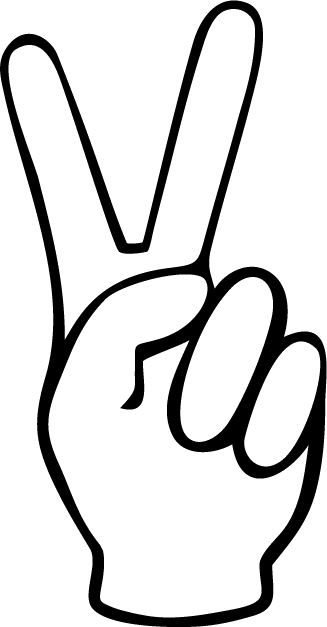 Hand Peace Sign Drawing Hand Peace Sign Gif