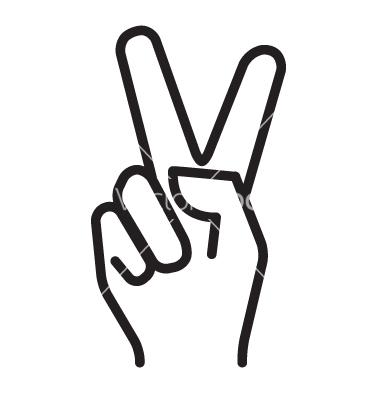Hand Peace Sign Symbol Peace Hand Symbol Vector 473387 Jpg