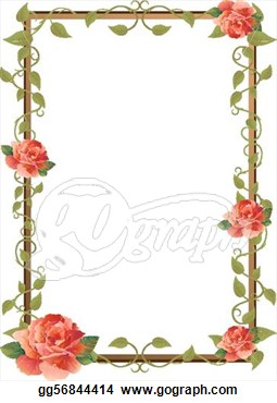 Illustration   Frame For Picture With Rose  Eps Clipart Gg56844414