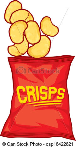 Of Potato Chips Bag Potato Crisps Bag Csp18422821   Search Clipart