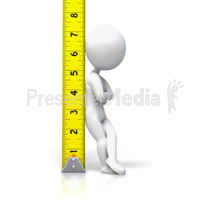 Tape Measure Stick Figure Presentation Clipart