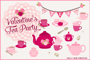 Valentine S Day Tea Party By Kelly Jane Creative In Graphics