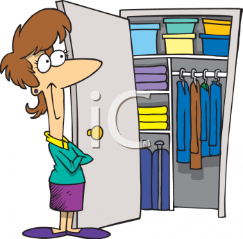0511 0906 1516 4433 Woman With An Organized Closet Clipart Image Jpg