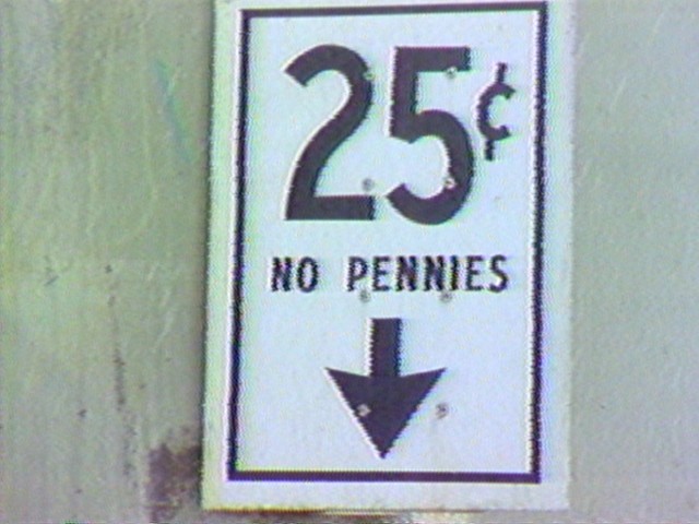 25 Cents Sign 25 Cents To 50 Cents