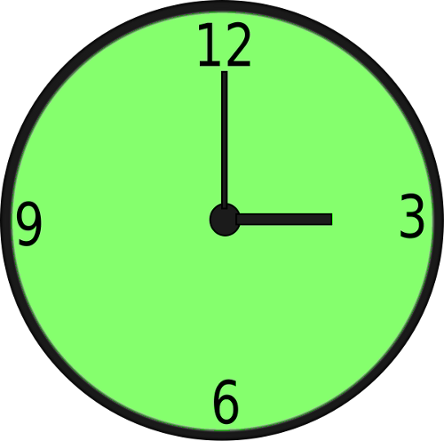 Big Plain Clock Green   Http   Www Wpclipart Com Time Clock Faces Big    