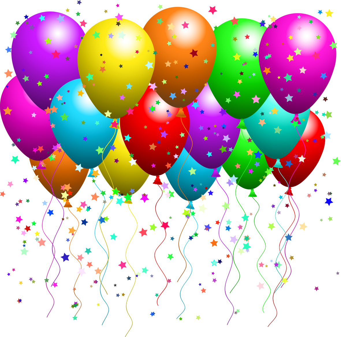 Clipart Illustration Of A Bunch Of Floating Party Balloons With   Just