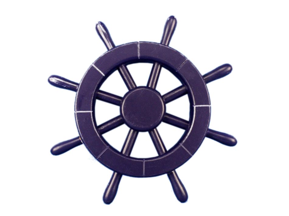 Dark Blue Decorative Ship Wheel 12quot