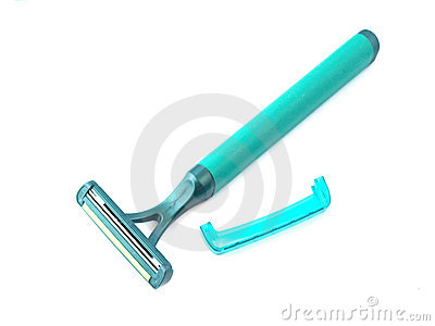 Disposable Razor On An Isolated White Background 