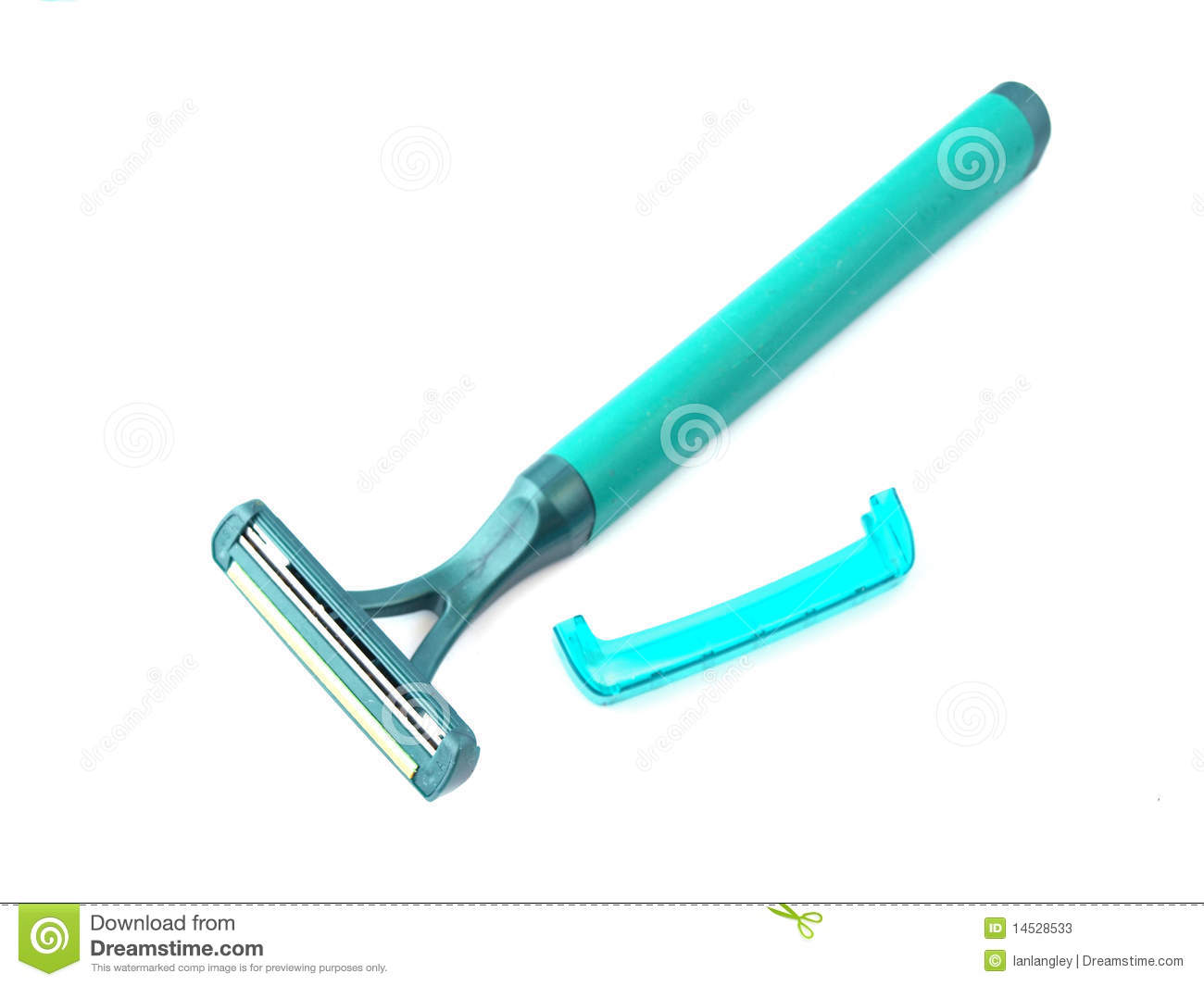 Disposable Razor On An Isolated White Background 