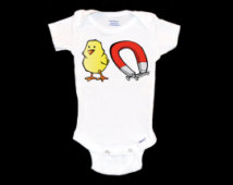 Funny Baby Onesie   Chick Magnet On Sie Cute Infant Newborn Boy One    