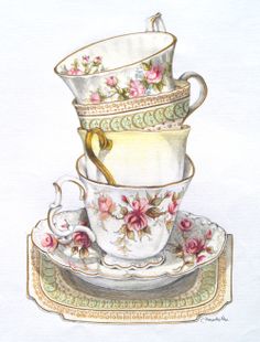 Of Teacups More Tea Party Tea Time Printable Vintage Teas Tea Cups