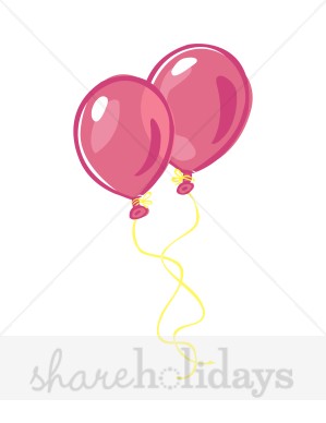 Pink Balloons Clipart