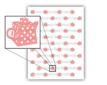 Polka Dot Teapot Patterned Paper Fo R Scrapbooking And Gift Wrapping
