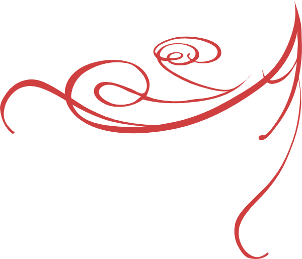 Red Decorative Swirl Clip Art