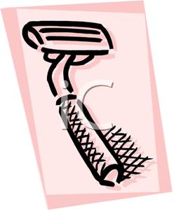 Royalty Free Clipart Image  A Disposable Razor On A Pink Background