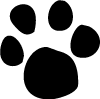 Single Paw Print Animal Track Clip Art