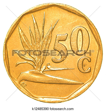 Stock Photography   50 South African Rand Cents Coin  Fotosearch