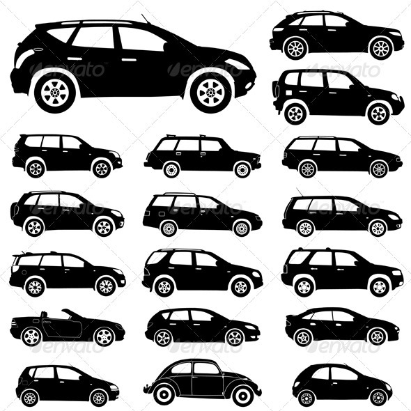 Stock Vector   Graphicriver Silhouette Cars 679415   Dondrup Com
