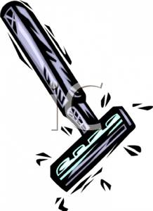 Stylized Disposable Razor   Royalty Free Clipart Picture