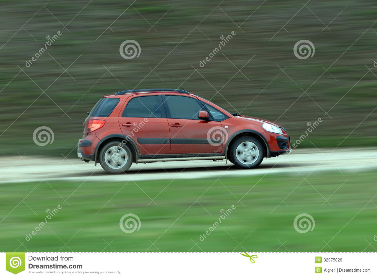 Suv Driving On Country Road Royalty Free Stock Image   Image  32975026