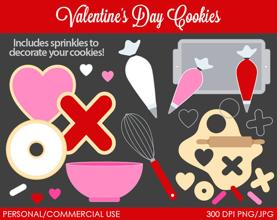 Valentine S Day Cookie Clipart   Digital Clip Art Graphics For    