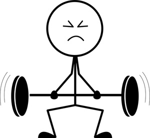 Weakling Cartoon Clipart Image   Skinny Scrawny Weightlifter