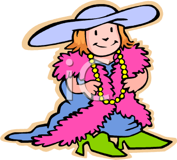 0511 1001 0515 0727 Little Girl Playing Dress Up Clipart Image Jpg