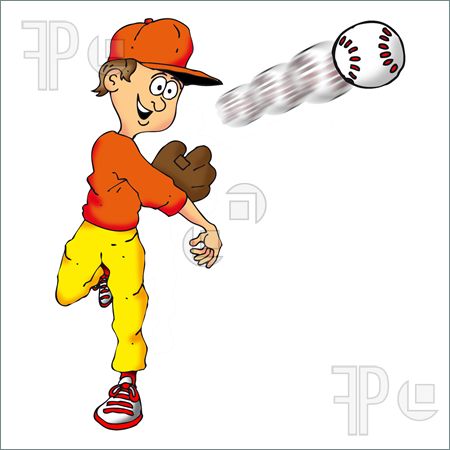 Boy Throwing Ball Clip Art