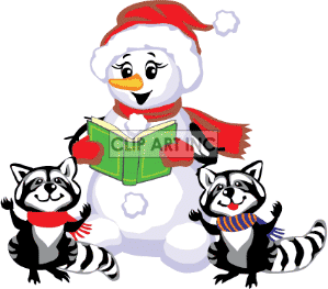 Christmas Xmas Holidays Skunk Skunks Snowman Reading Christmas05 019