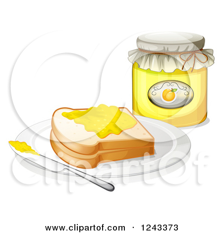 Clipart Of A Jar Of Orange Marmalade Jelly Jam Fruit Preserves And