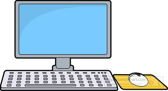 Computers   Computer Keyboard Mouse Lcd Monitor 23   Classroom Clipart