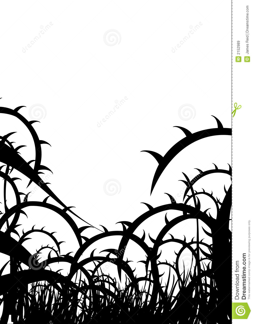 Created In Adobe Illustrator Cs2  Black Thorny Background And Weeds At