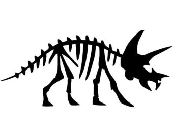 Dinosaur Skeleton Clip Art Black And White   Clipart Panda   Free