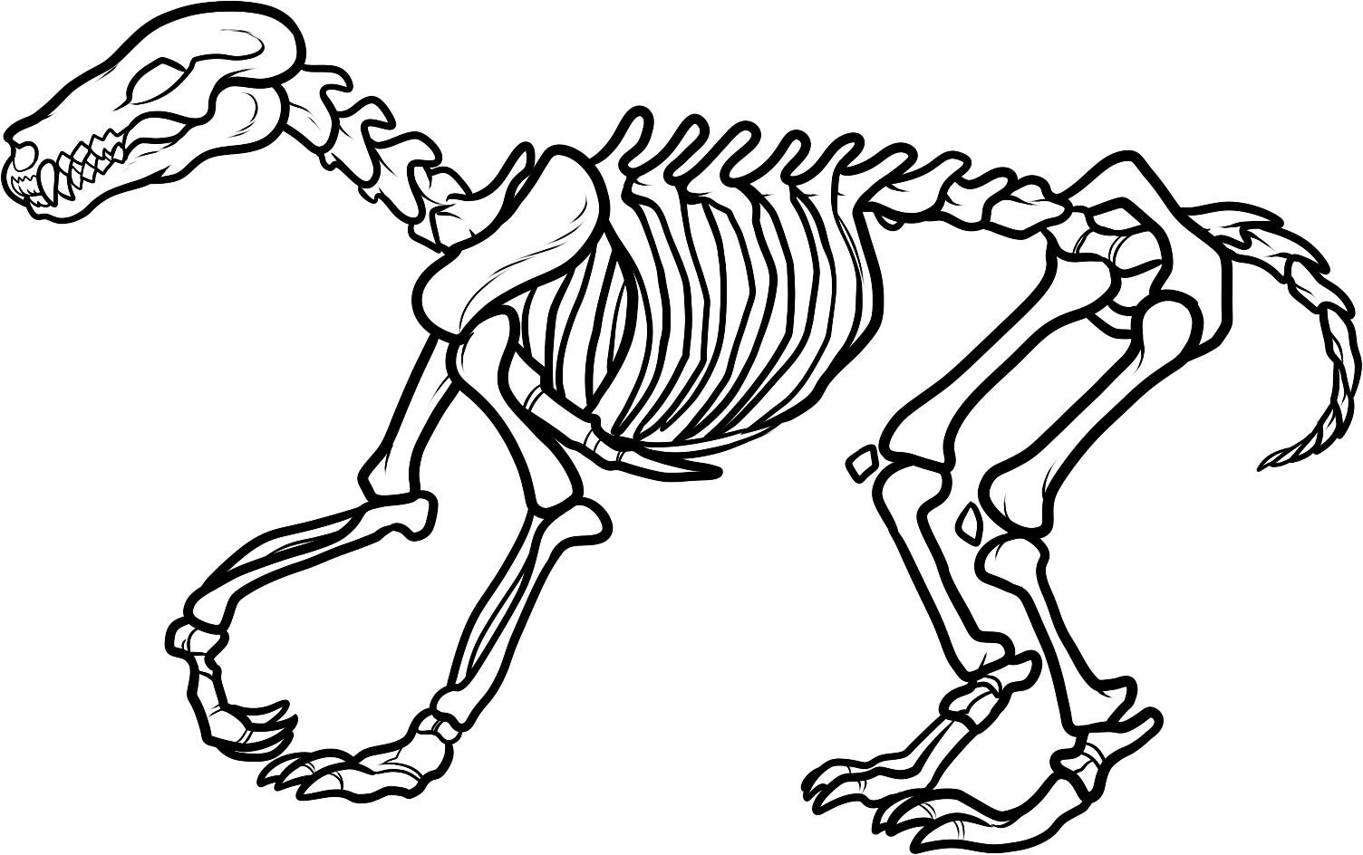 Dinosaur Skeleton Coloring Page   Clipart Panda   Free Clipart Images