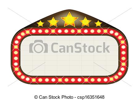 Eps Vector Of Cinema Marquee   A Blank Movie Theatre Or Theatre    