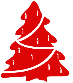 Free Clipart Of Red Christmas Clipart Of A Red Decorated Tree