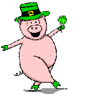 Funny Animated Dancing Irish Pig Gif A Pig In A Green Tophat Dancing